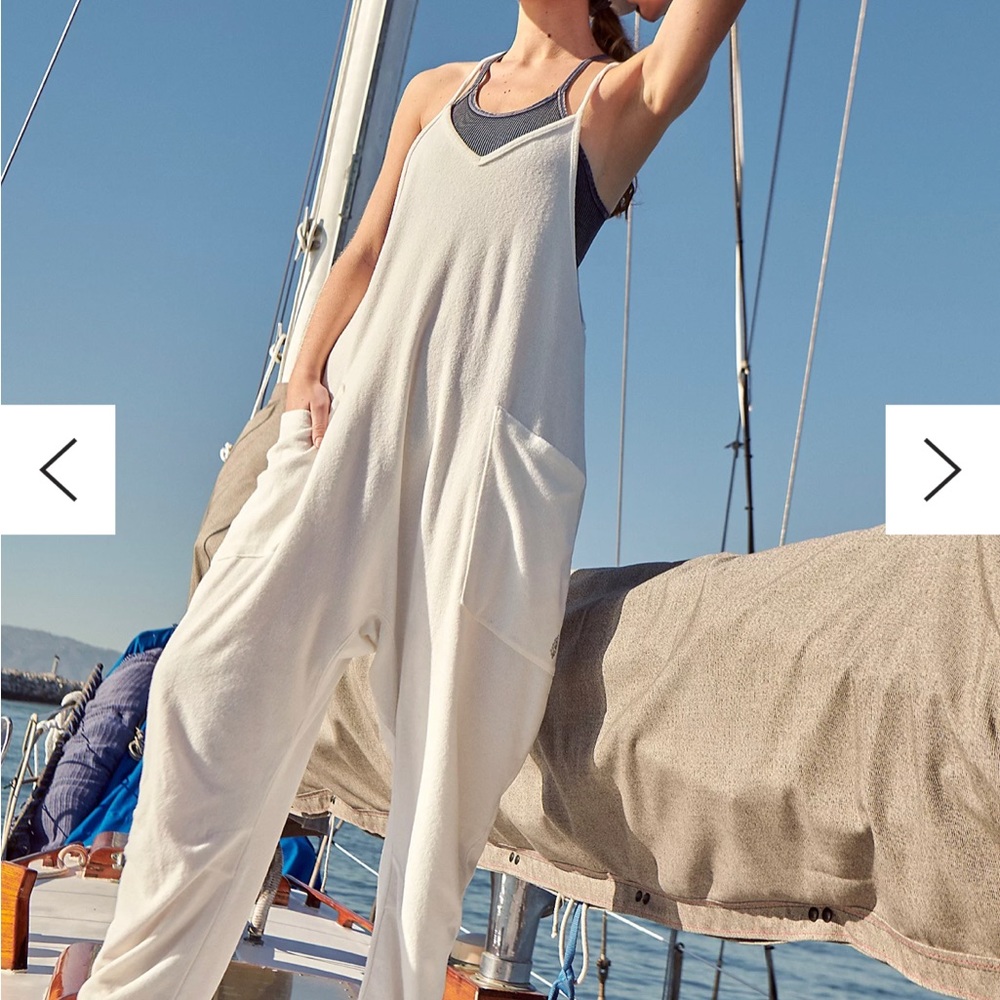 Free People Hot Shot Onesie Terry cloth ivory